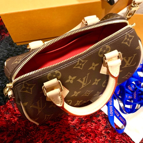 🆕💜Louis Vuitton ADJUSTABLE SPEEDY BANDOULIÈRE 20 Black Strap - Picture 15 of 17